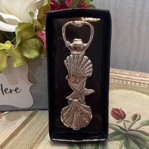 Ganz Seashell Bottle Opener Silver Tone Coastal Beach Cottage NEW